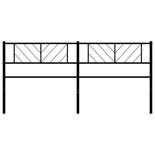 vidaXL Cabeceira de cama 180 cm metal preto