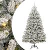 vidaXL &Aacute;rvore de Natal Articulada Artificial Verde e Branco 270 cm