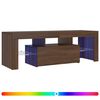 vidaXL M&oacute;vel de TV com luzes LED 120x35x40 cm cor carvalho castanho