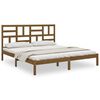 vidaXL Estrutura de cama 200x200 cm madeira maci&ccedil;a castanho mel