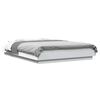 vidaXL Estrutura cama c/ luzes LED 140x200 cm derivados madeira branco