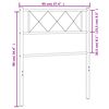 vidaXL Cabeceira de substitui&ccedil;&atilde;o 90 cm metal preto