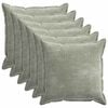 vidaXL Capa almofada 6 unid. HOUTEN Verde 55 x 55 cm Tecido Chenille
