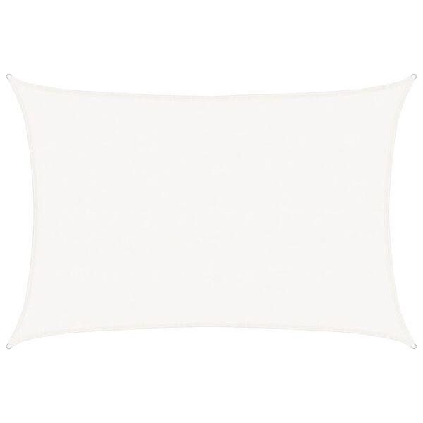 vidaXL Para-sol estilo vela 160 g/m&sup2; 5x7 m PEAD branco
