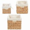 vidaXL Cestos de Armazenamento 3 pcs Natural 35 x 30 x 25 cm