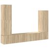 vidaXL Conjunto m&oacute;veis de TV 4 pcs madeira processada carvalho sonoma