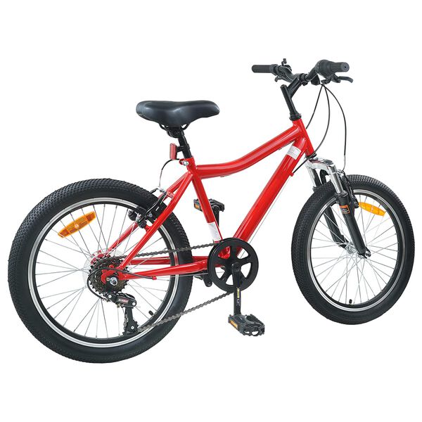 vidaXL Bicicleta Infantil 20 Polegadas 6-Speed para 6-11 Anos Vermelho