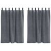 vidaXL Cortinas opacas 2 unid. Cinzento-claro 140 x 140 cm Veludo