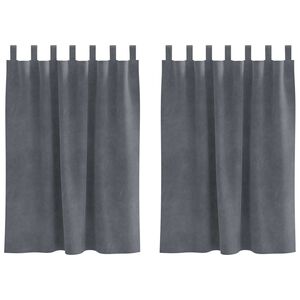 vidaXL Cortinas opacas 2 unid. Cinzento-claro 140 x 140 cm Veludo