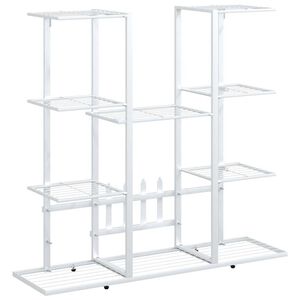 vidaXL Suporte de vasos 94,5x25x89 cm ferro branco