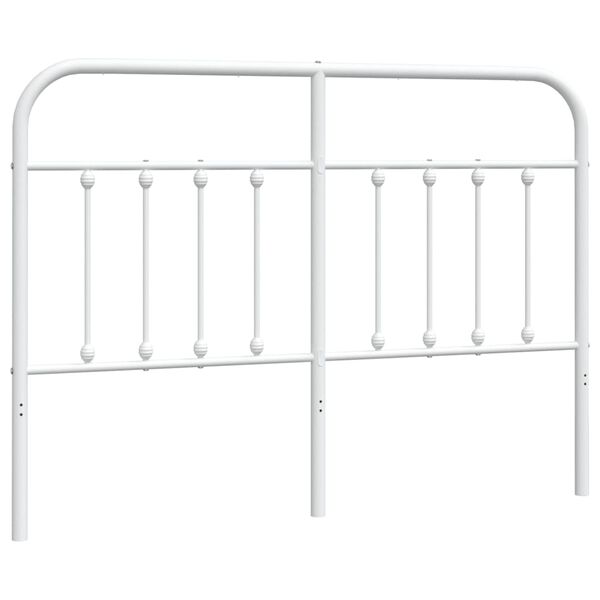vidaXL Cabeceira de substitui&ccedil;&atilde;o 140 cm metal branco