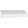 vidaXL Canil de Cachorro 4 pcs Prateado 8 x 2 x 2 m A&ccedil;o galvanizado