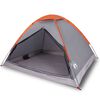 vidaXL Tenda de campismo c&uacute;pula p/ 2 pessoas imperme&aacute;vel cinza/laranja