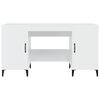 vidaXL Secretária 140x50x75 cm derivados de madeira branco brilhante