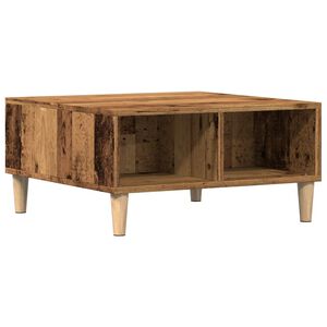 vidaXL Mesa de centro 60x60x30 cm derivados de madeira madeira velha