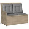 vidaXL 3 pcs conjunto lounge de jardim com almofad&otilde;es vime PE bege