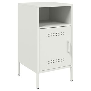 vidaXL Mesa de cabeceira 36x39x68 cm a&ccedil;o branco