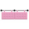 vidaXL Cabeceira Suspensa Rosa 130 x 55 x 5 cm tecido