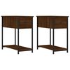 vidaXL Mesas de cabeceira 2 pcs derivados madeira carvalho castanho