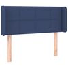 vidaXL Cabeceira de cama c/ luzes LED tecido 103x16x78/88 cm azul