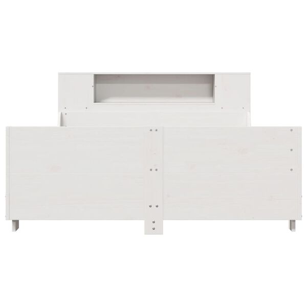 vidaXL Cama sem colch&atilde;o 120x190 cm madeira de pinho maci&ccedil;a branco