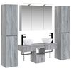 vidaXL Conjunto de M&oacute;veis para Banheiro 6 pcs Sonoma cinzento
