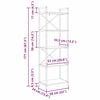 vidaXL Estante Madeira Antiga 56 x 34 x 171 cm Madeira processada