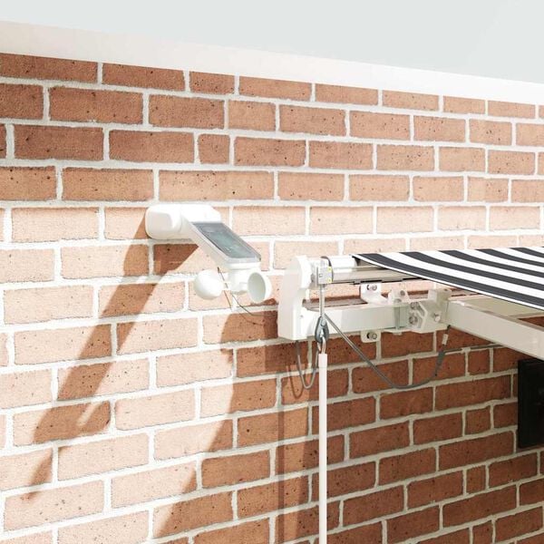 vidaXL Toldo retr&aacute;til autom&aacute;tico com LED 450x300 cm antracite/branco