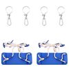 vidaXL Assentos de baloi&ccedil;o com cordas 2 pcs 38x16 cm PE azul