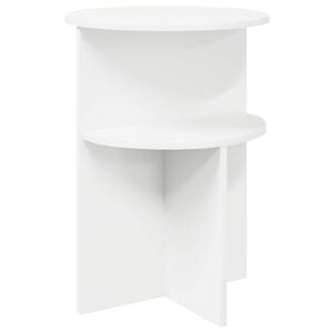 vidaXL Mesa Lateral Branco &Oslash; 39,5 x 55 cm Derivados de Madeira