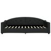 vidaXL Sof&aacute;-cama com colch&atilde;o 100x200 cm tecido preto