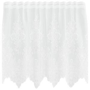 vidaXL Cortina de Renda com cortinas Branco 80 x 150 cm Poli&eacute;ster