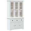 vidaXL Aparador alto BODO 115,5x43x200,5 cm pinho maci&ccedil;o branco