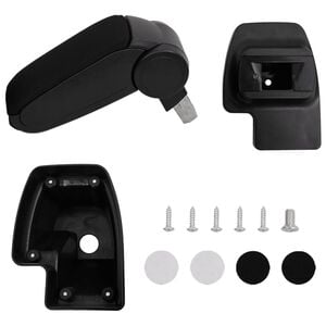 vidaXL Apoio de bra&ccedil;o para carro 15x35x(33-49,5) cm ABS preto