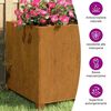 vidaXL Vaso/floreira com pernas 50x50x50 cm a&ccedil;o corten cor enferrujado