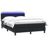 vidaXL Cama box spring c/ colch&atilde;o e LED 160x220 cm veludo preto