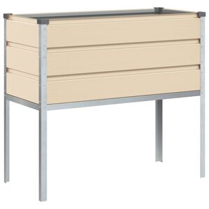 vidaXL Floreira Ivory 100 x 45 x 90 cm A&ccedil;o Galvanizado