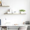 vidaXL Prateleira de parede suspensa 120x23,5x3,8 cm MDF cor carvalho