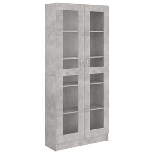 vidaXL Arm&aacute;rio vitrine 82,5x30,5x185,5cm derivados madeira cinzento