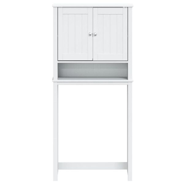 vidaXL M&oacute;vel p/ m&aacute;quina lavar BERG 76x27x164,5cm madeira maci&ccedil;a branco