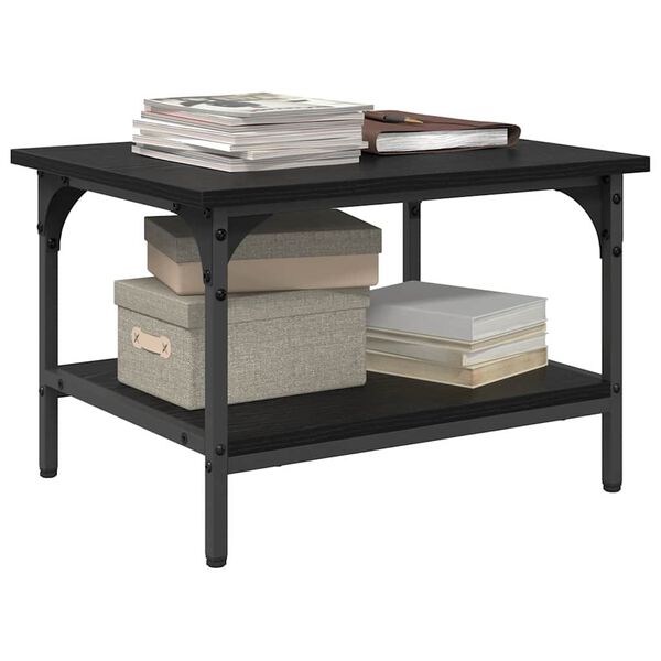 vidaXL Suporte para Impressora Carvalho Preto 50 x 40 x 38 cm