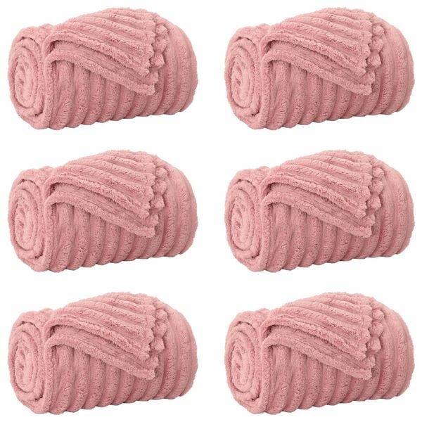vidaXL Cobertores de Sof&aacute; 6 pcs Rosa 270 x 240 cm L&atilde;