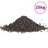 vidaXL Gravilha de basalto 25 kg 5-8 mm preto