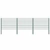 vidaXL Painel de veda&ccedil;&atilde;o com postes de ferro 522x120 cm verde