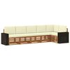 vidaXL Conjunto de Sof&aacute; Sectional com almofada 6 pcs Natural e Creme