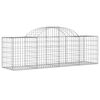 vidaXL Cestos gabião arqueados 3 pcs 200x50x60/80 cm ferro galvanizado