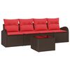 vidaXL Conjunto de Sof&aacute; de Jardim 5 unid. 4-N&uacute;mero de lugares