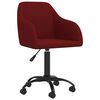 vidaXL Cadeiras de jantar girat&oacute;rias 2 pcs veludo vermelho tinto