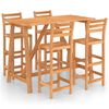 vidaXL 5 pcs conjunto de bar para exterior madeira de ac&aacute;cia maci&ccedil;a