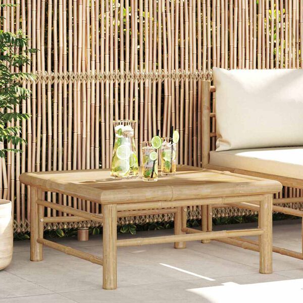vidaXL Mesa de jardim 65 x 65 x 30 cm bambu